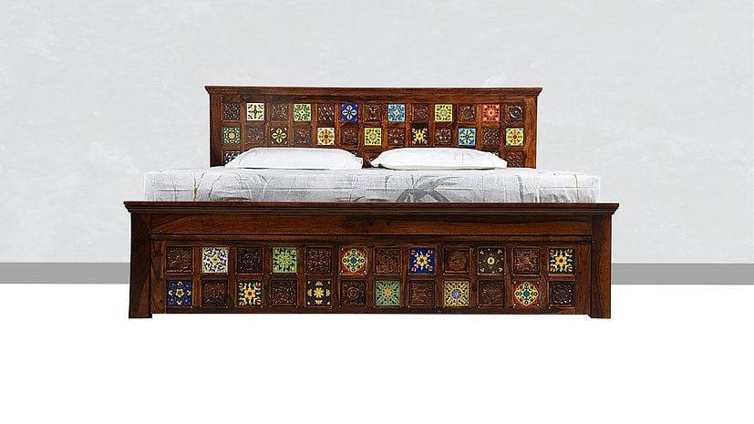Sheesham Wood Ronak King Bed - Ouch Cart