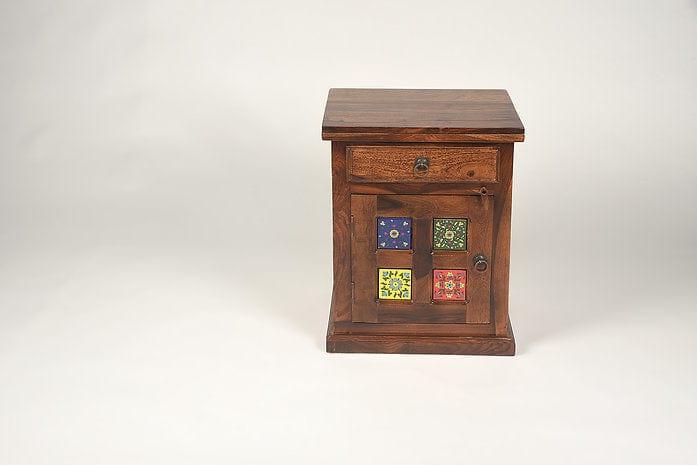 Sheesham Wood Shayak Side Table - Ouch Cart