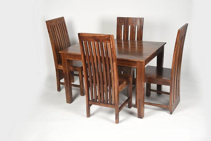 Sheesham Wood Bakul 4-Seater Dining Set - Ouch Cart