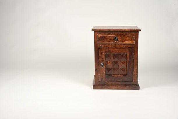 Sheesham Wood Dhariya Side Table - Ouch Cart