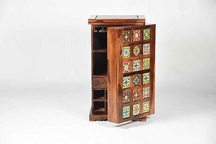 Sheesham Wood Madhuchanda Bar Cabinet - Ouch Cart
