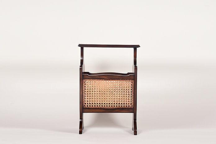 Teak Wood Gayesha Table Cum Magazine Holder - Ouch Cart