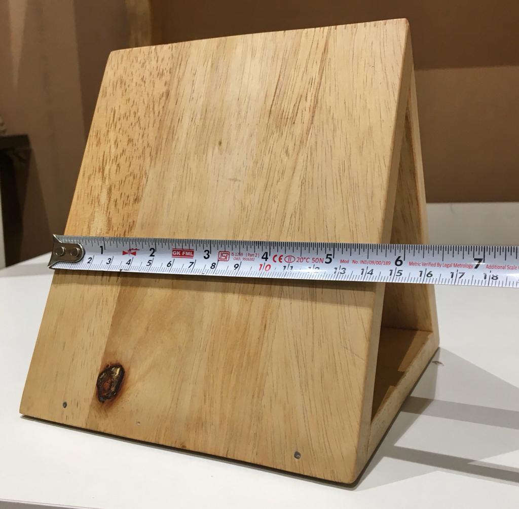 Stylish Triangular Wooden Book Holder For Study Table/Office Table ( With Complementary Coaster ) By Miza - Ouch Cart