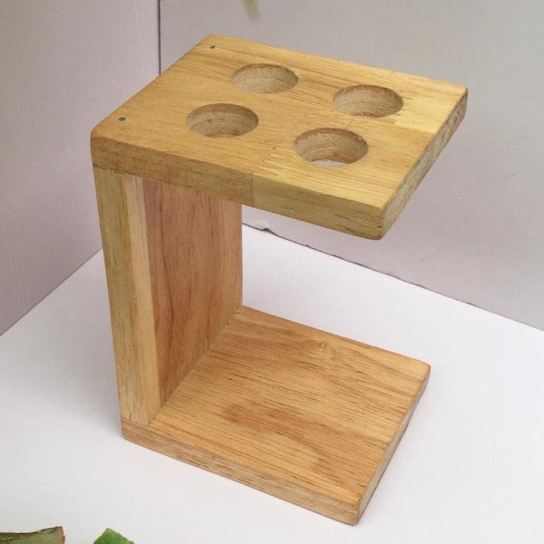 Wooden Bathroom Toothbrush And Toothpaste Holder/Stand ( With Complementary Coaster ) By Miza - Ouch Cart