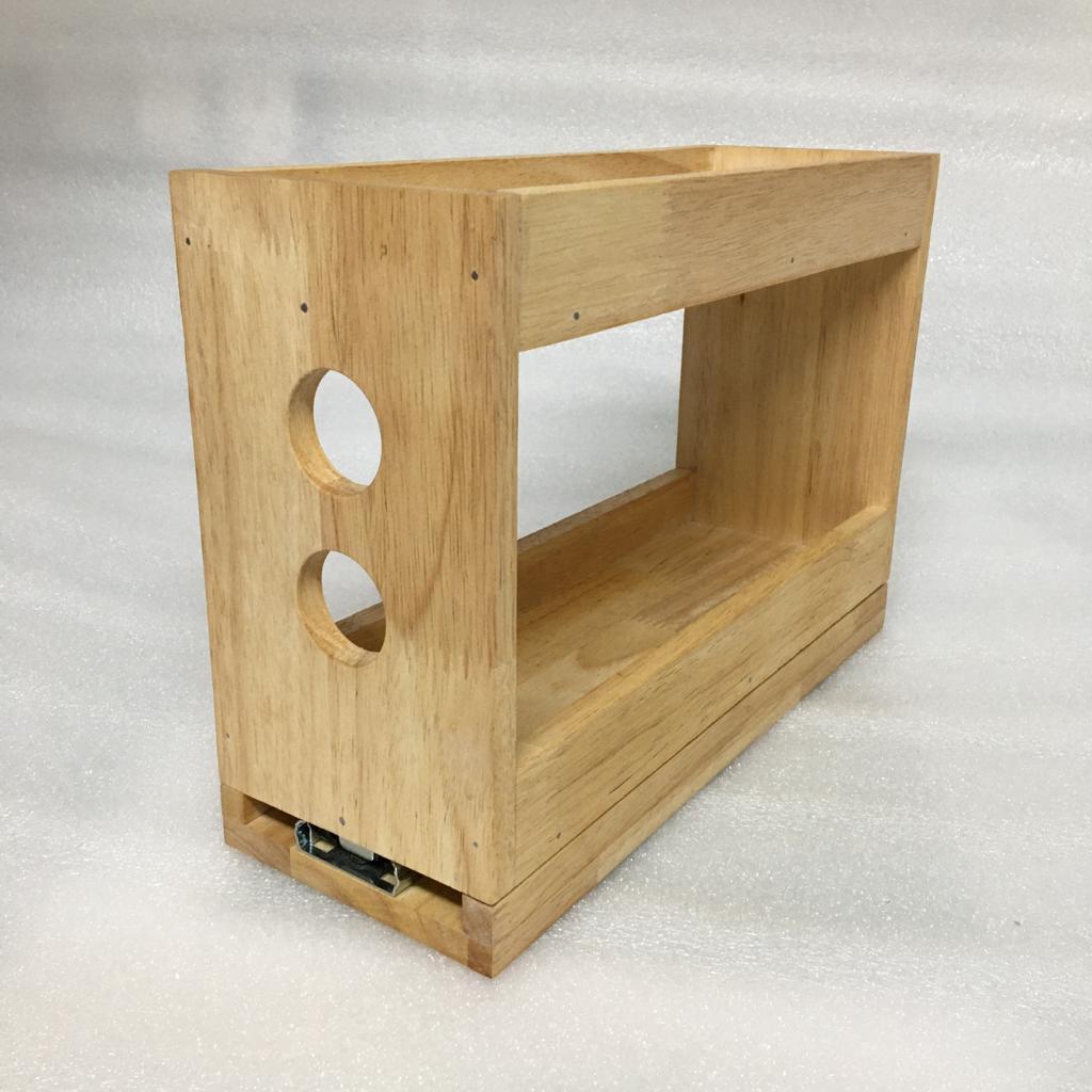 Sliding Kitchen Wooden Spice/Condiment Rack One Slide With 28 Bottles ( With Complementary Coaster ) By Miza - Ouch Cart