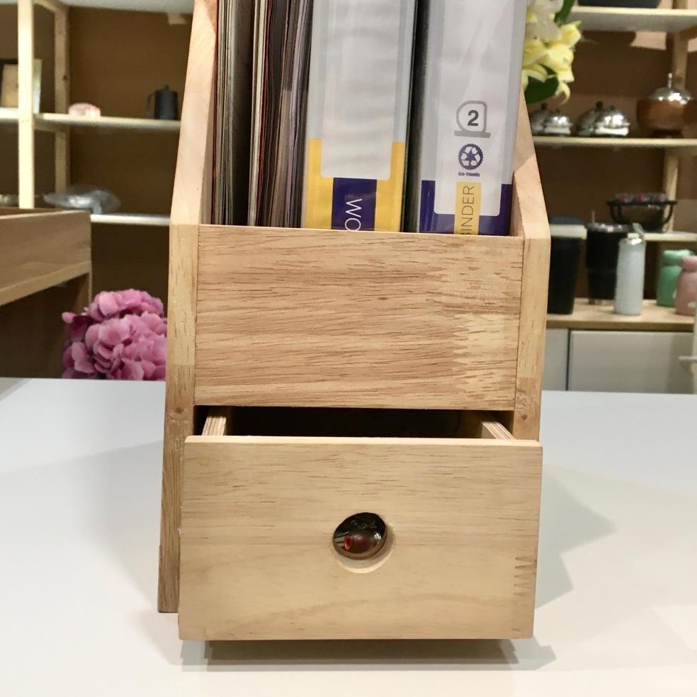 File Box With Drawer For Office/Home Book Organizer Storage Holder Book Rack By Miza - Ouch Cart