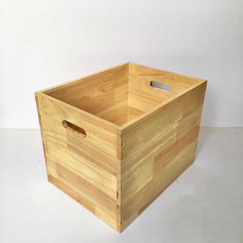 Wooden Storage Crate Box/Tool Box For Home Organiser ( With Complementary Coaster ) By Miza - Ouch Cart