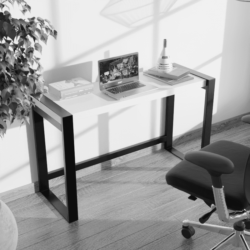 Fabio Study Table in White Color - Ouch Cart