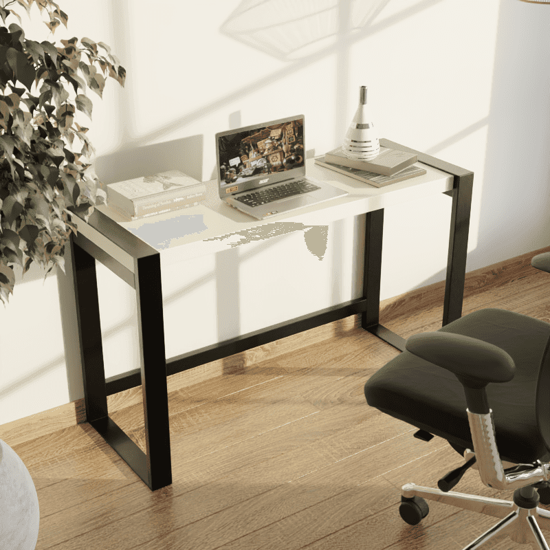 Fabio Study Table in White Color - Ouch Cart