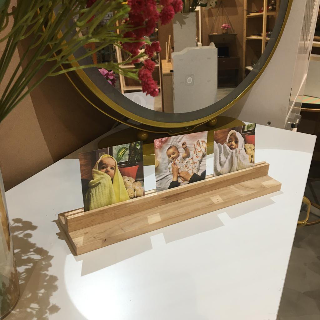Wooden Rectangular Photo Stand ( With Complementary Coaster ) By Miza - Ouch Cart