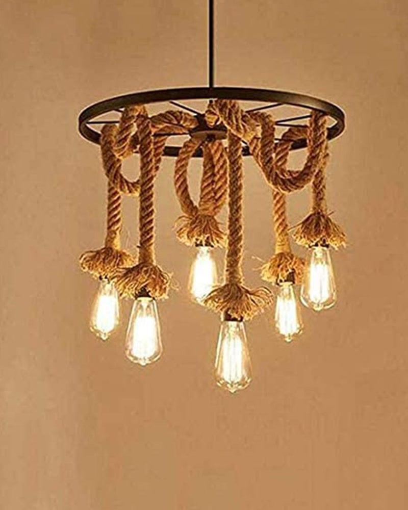 Pendant Hamp Rope Edison Hanging Lights - Ouch Cart
