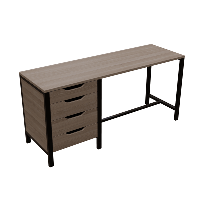 Gayle Study Table with Drawers in Wenge Colour - Ouch Cart