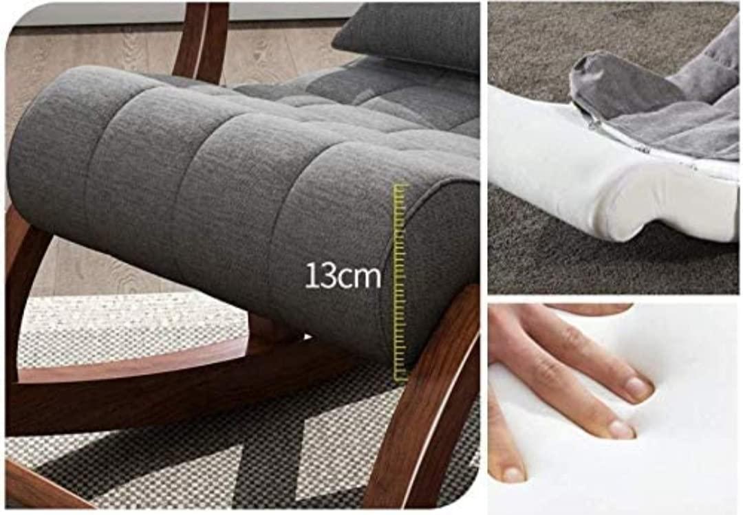 Handcrafted Teak Wood Modern Ergonomic Rocking Chair (Black) - Ouch Cart