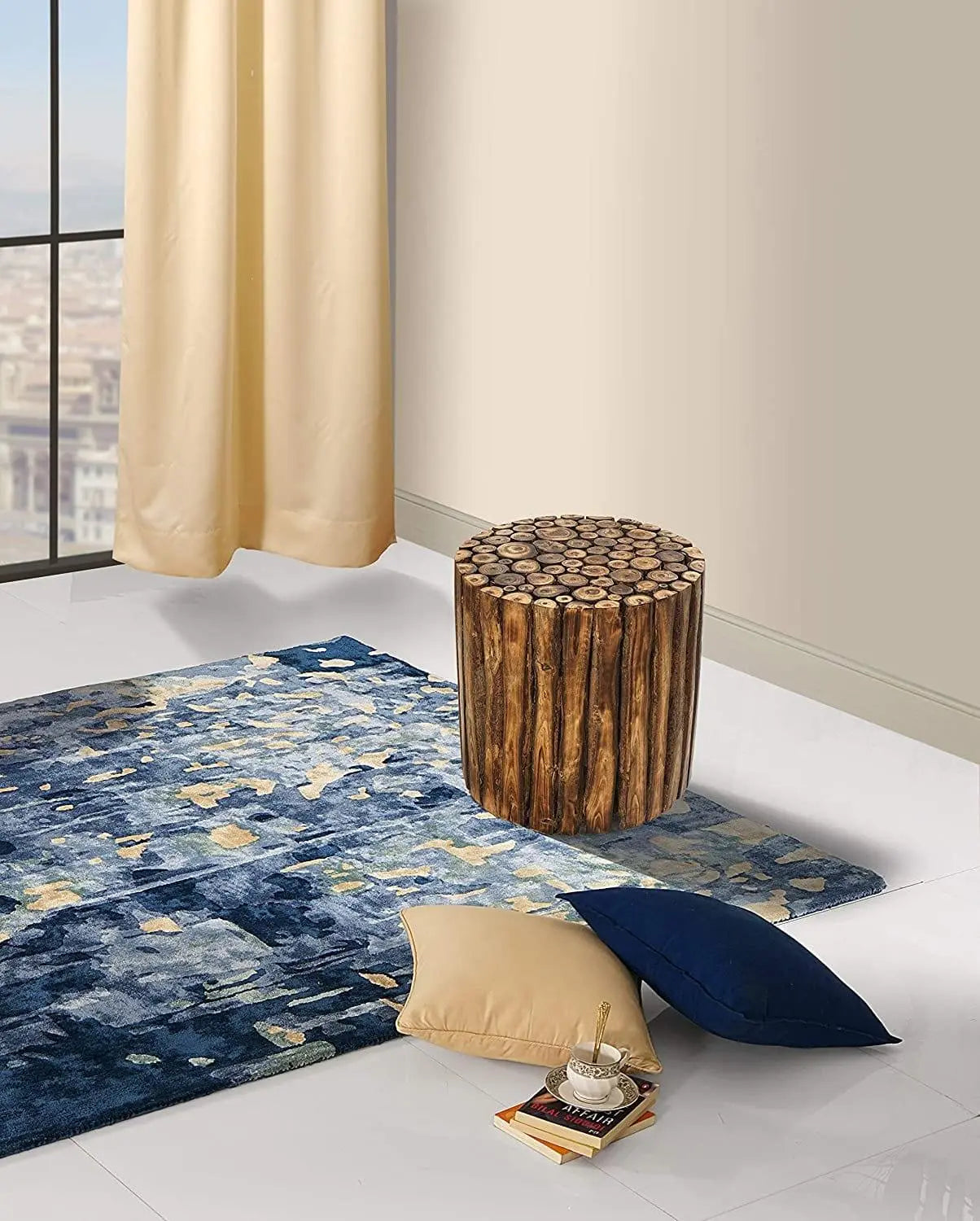 Wooden Gitti Stool Coffe Table - Ouch Cart