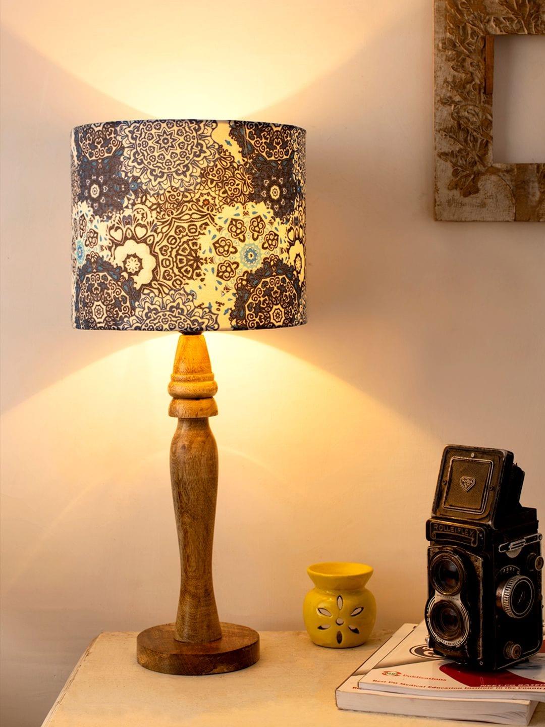 Wooden Batik Print Lamp - Ouch Cart