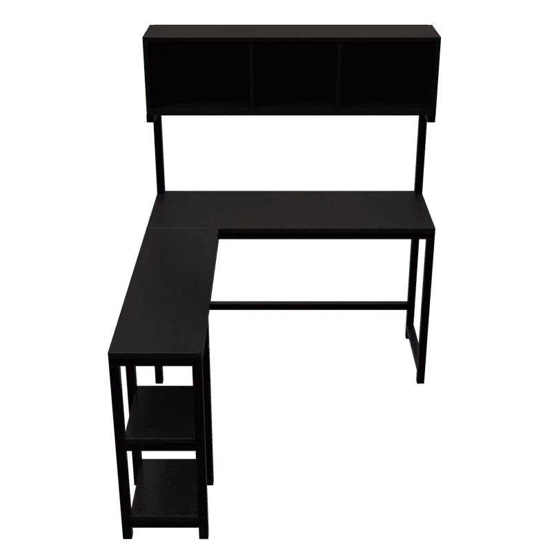 Hutch Workstation in Brown Color - Ouch Cart