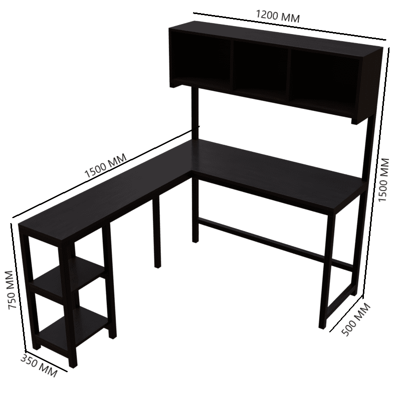 Hutch Workstation in Brown Color - Ouch Cart