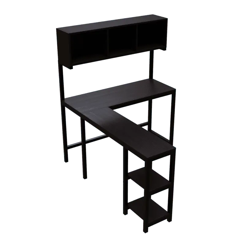 Hutch Workstation in Brown Color - Ouch Cart