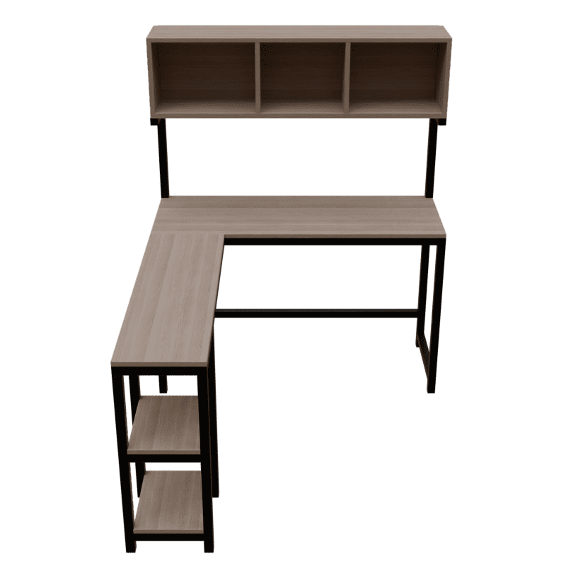 Hutch Workstation in Beech Color - Ouch Cart