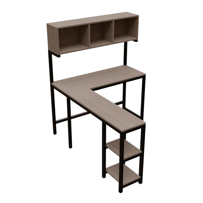 Hutch Workstation in Beech Color - Ouch Cart
