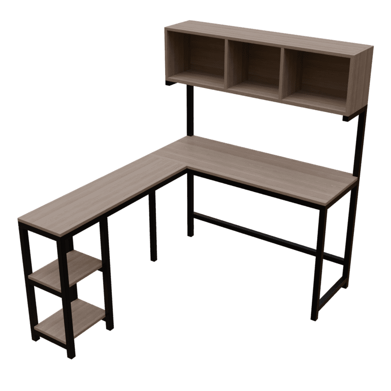 Hutch Workstation in Beech Color - Ouch Cart