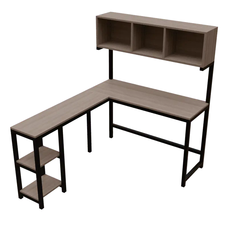 Hutch Workstation in Beech Color - Ouch Cart