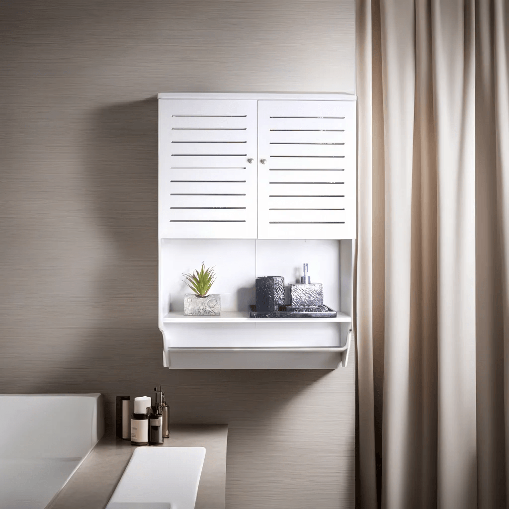 PVC High Quality Bathroom & Kitchen Wall Hung Storage With Free Soap Dish By Miza - Ouch Cart