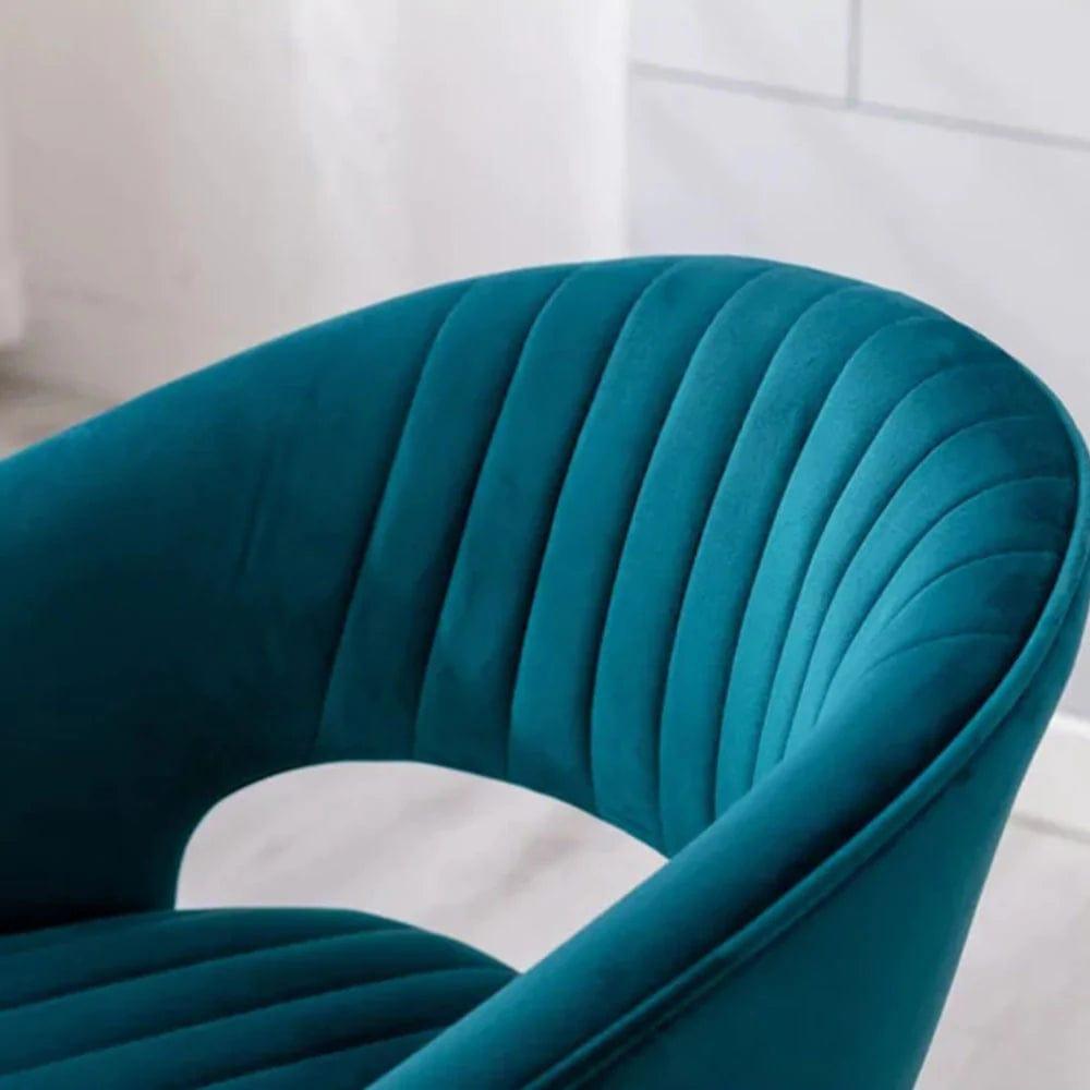 Emerald Plush Feel Velvet Adjustable Pack of 1 Bar Stool - Ouch Cart