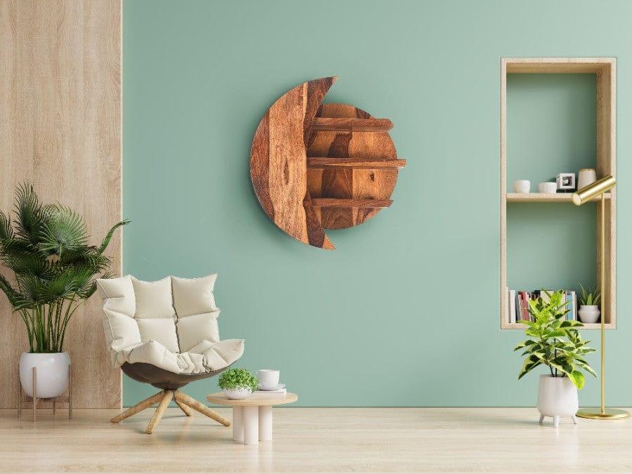 Sheesham Wood Jaisvi Wall Shelf - Ouch Cart