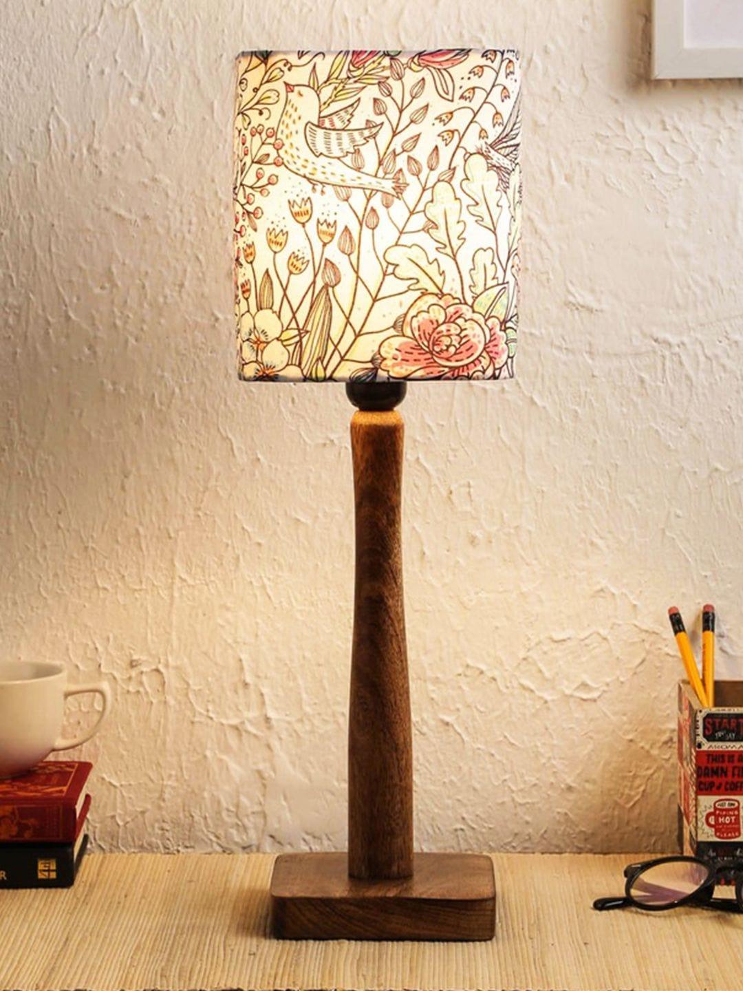 Abstract Floral Wooden Lamp - Ouch Cart