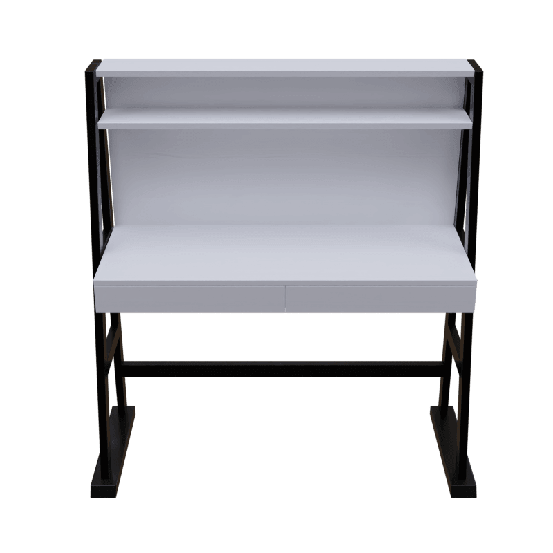 Koster Study Table with Storage in White Color - Ouch Cart