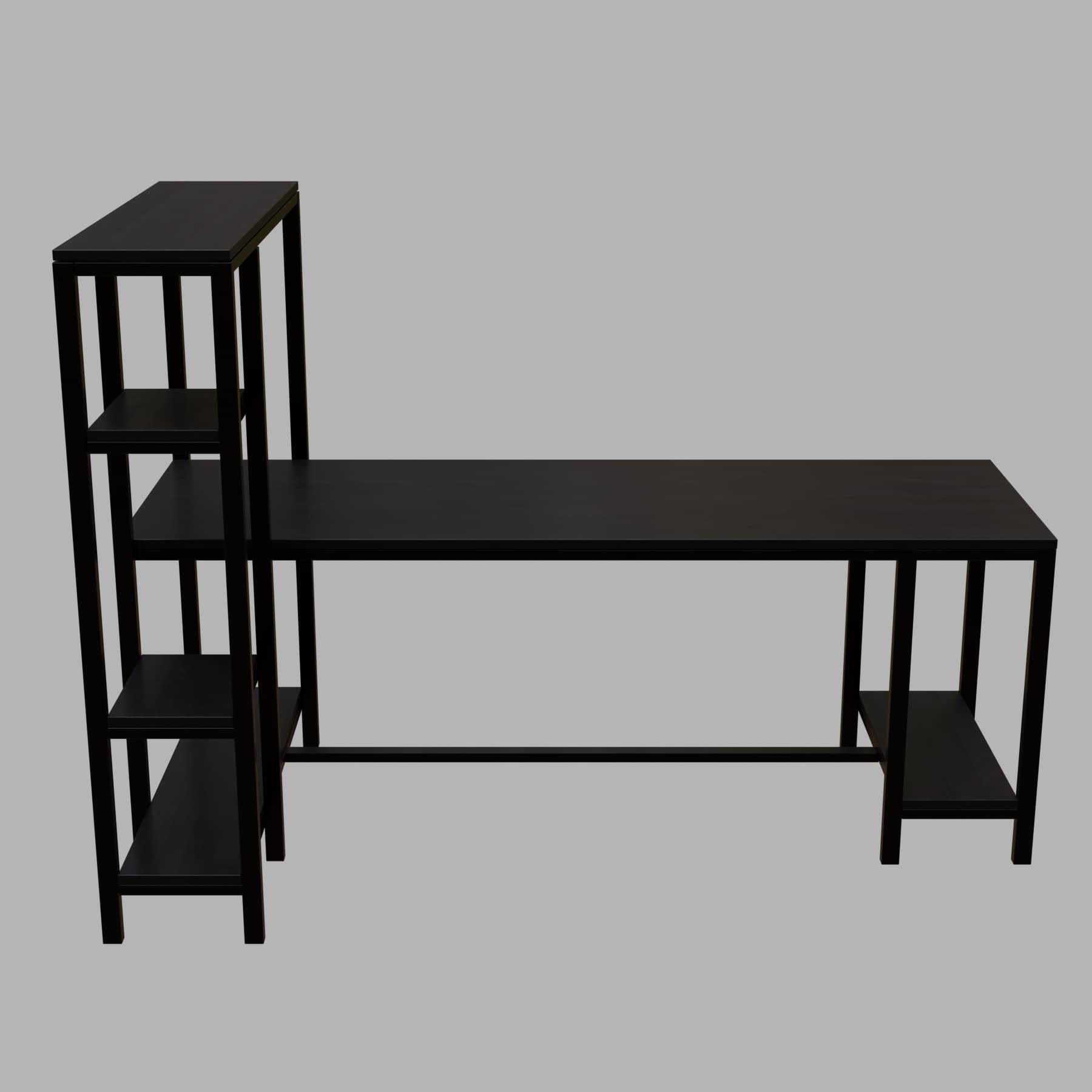 Mallium Study Table with Storage Design in Brown Finish - Ouch Cart