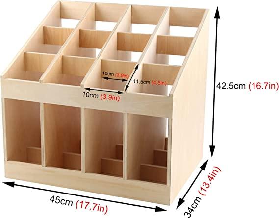 Yoga Mat Wooden Rack Stand Carpet Mat Holder Multi Purpose Storage 12 Slot By Miza - Ouch Cart
