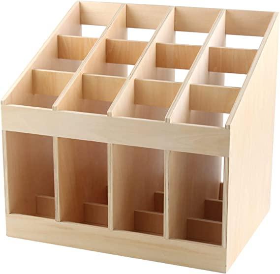 Yoga Mat Wooden Rack Stand Carpet Mat Holder Multi Purpose Storage 12 Slot By Miza - Ouch Cart