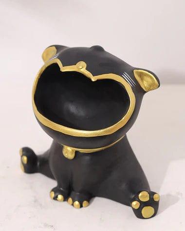 Beautiful Black Small Resin laughing Statue For Home Decoration - Ouch Cart