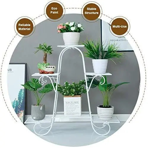 6 Tier Plant Stands for Indoors and Outdoors | Flower Pot Holder - Ouch Cart