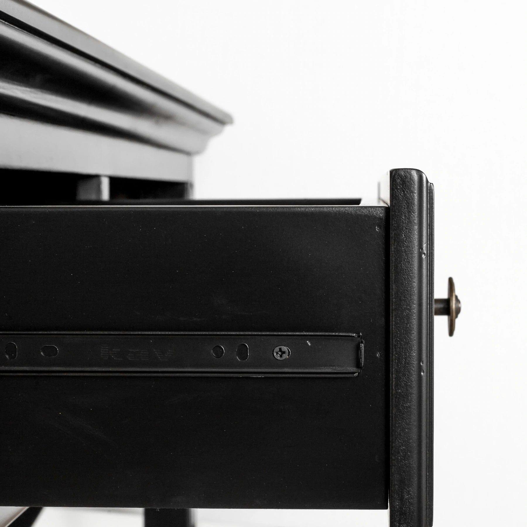 SORRENTO BLACK 3 DRAWER CONSOLE TABLE - Ouch Cart