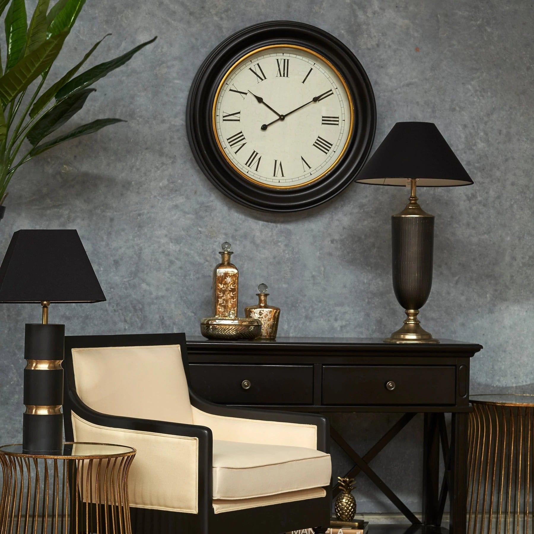 SORRENTO BLACK 3 DRAWER CONSOLE TABLE - Ouch Cart