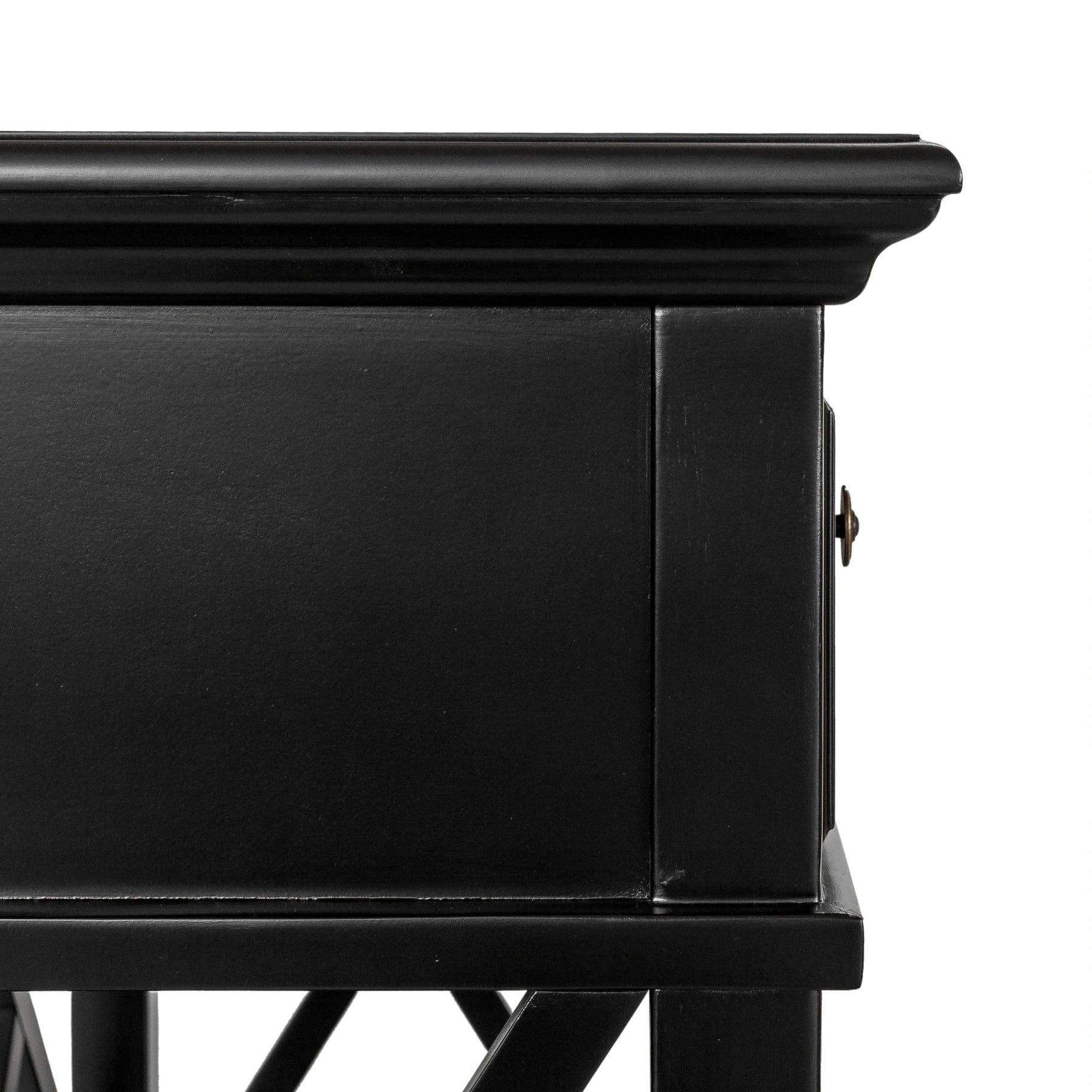 SORRENTO BLACK 3 DRAWER CONSOLE TABLE - Ouch Cart