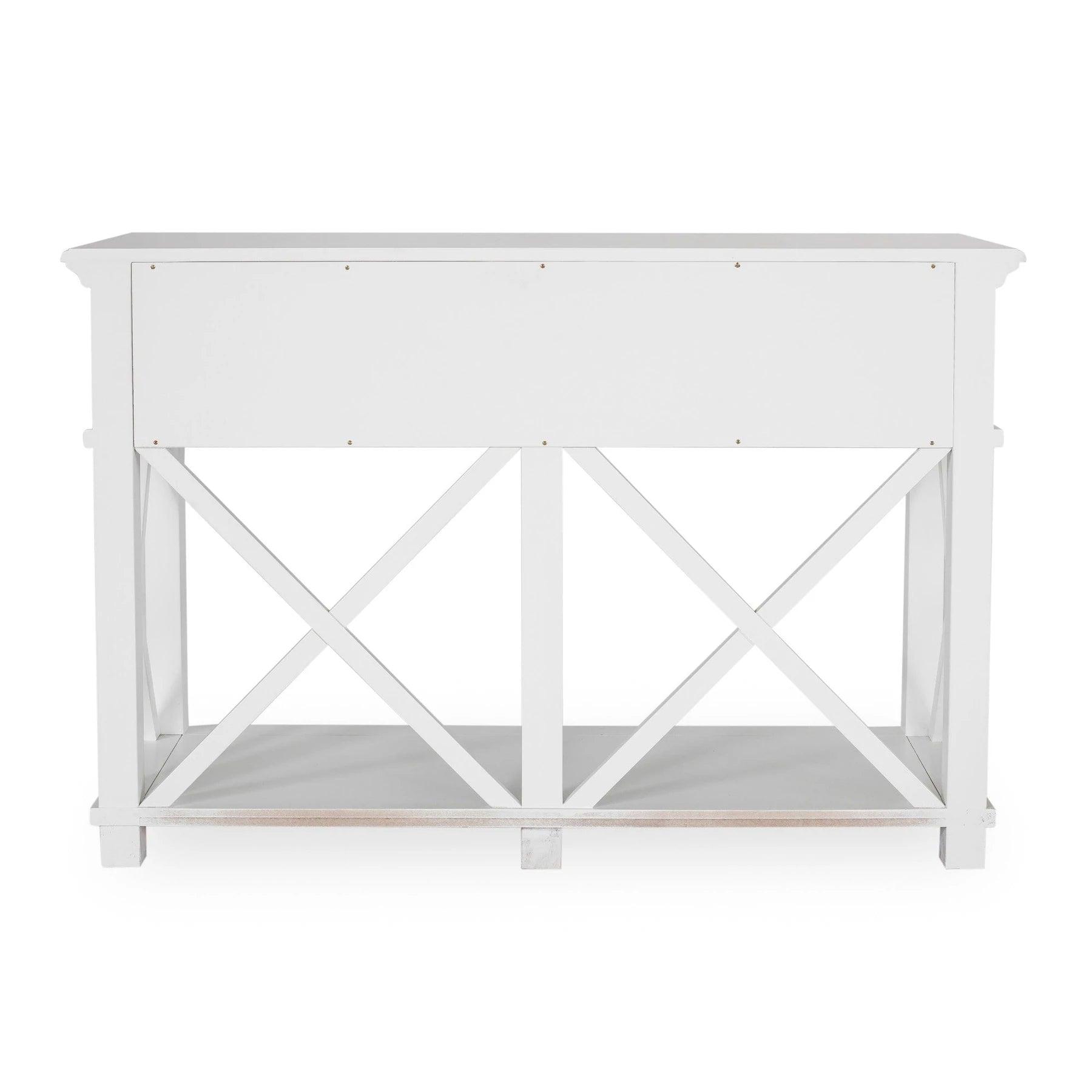 SORRENTO 2 DRAWER WHITE CONSOLE TABLE - Ouch Cart