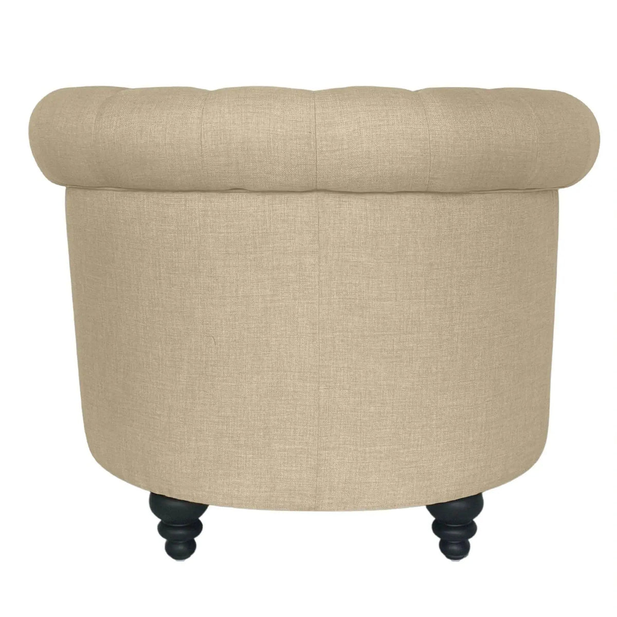 CHARLES ARMCHAIR CREAM WITH BLACK LEGS - Ouch Cart