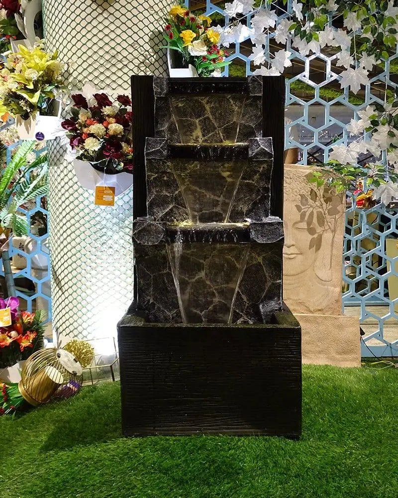 Black Water Fountain Wall Shape Fountain For Home Decoration - Ouch Cart