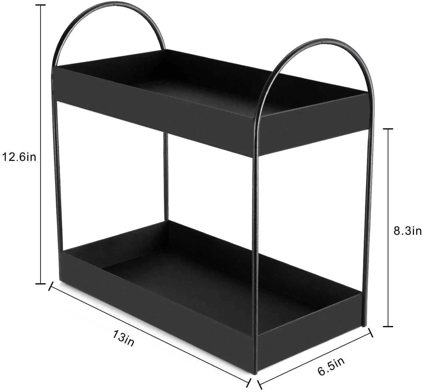 Countertop Organizer 2 Tier Counter Standing Rack Bathroom Shelf Organizer for Counter, Bathroom Kitchen Storage Organization, Kitchen Spice Rack - Ouch Cart