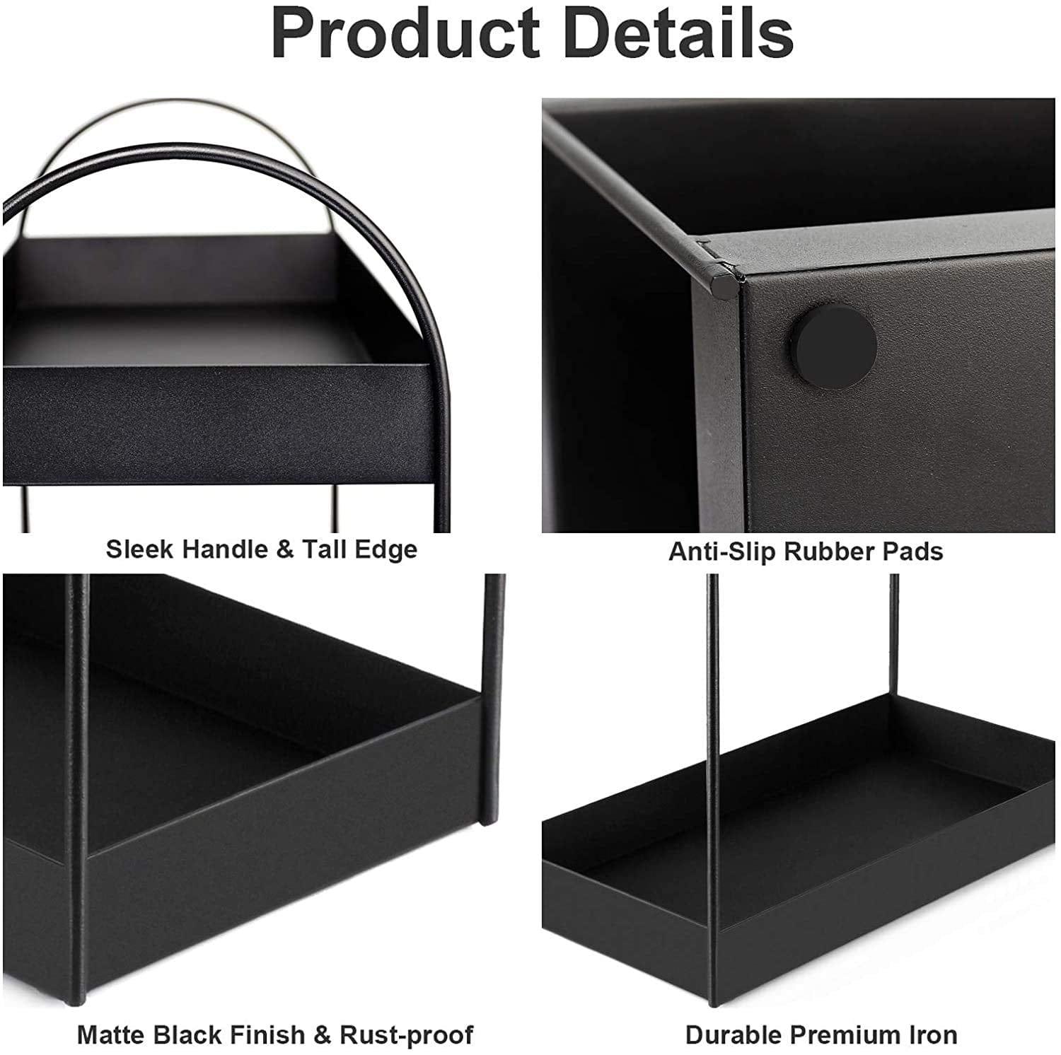 Countertop Organizer 2 Tier Counter Standing Rack Bathroom Shelf Organizer for Counter, Bathroom Kitchen Storage Organization, Kitchen Spice Rack - Ouch Cart