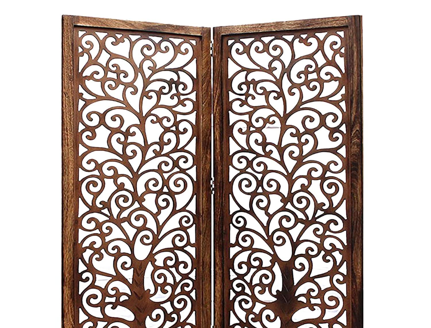 wooden  Handcrafted 2 Panel Brown Wooden Room Partition/Divider