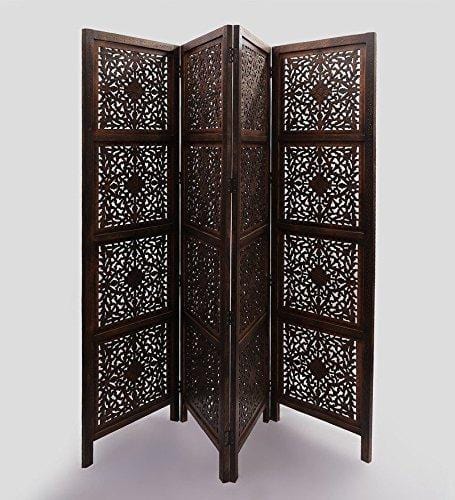 4 PANEL Wooden  Partition,Wooden Handcrafted Partition/Room Divider/Separator for Living Room/Office
