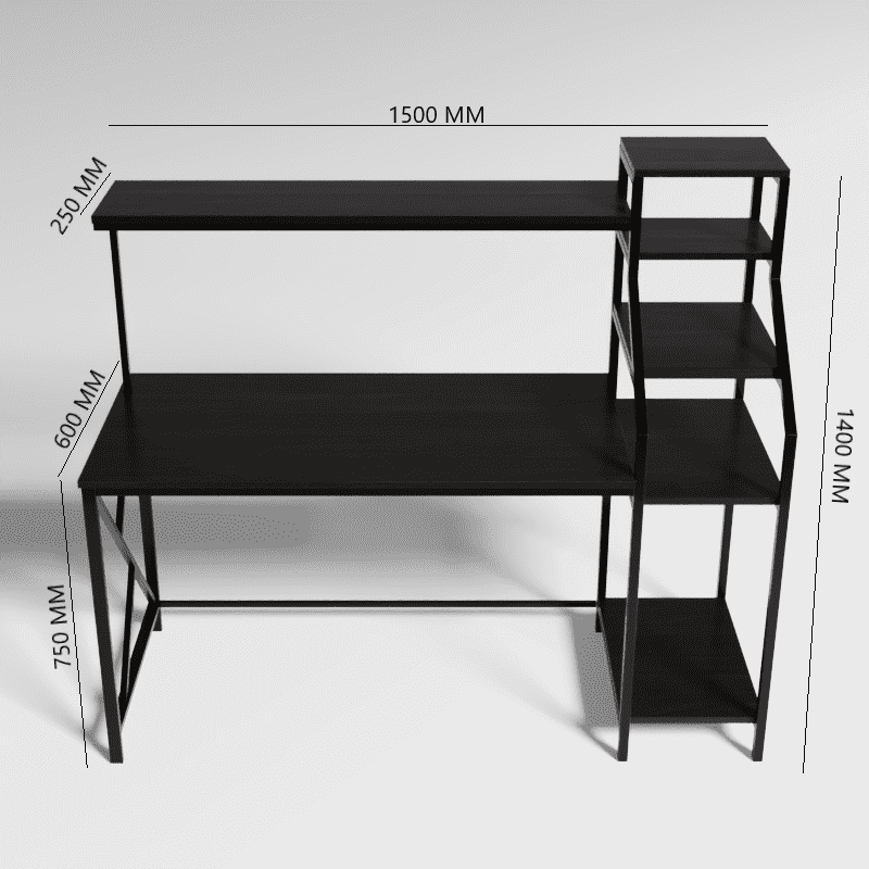 Rio Study Table in Brown Color - Ouch Cart