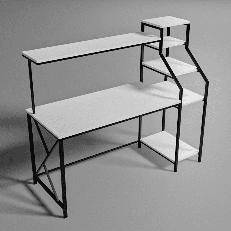 Rio Study Table in White Color - Ouch Cart