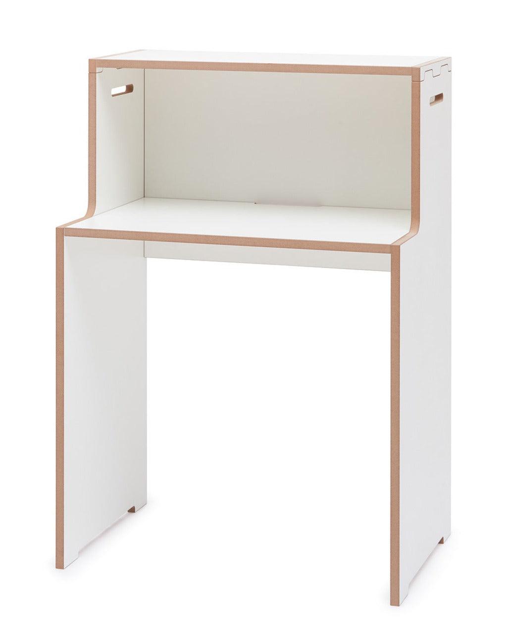 Modern Adjustable Wooden Study Table With Shelves By Miza - Ouch Cart