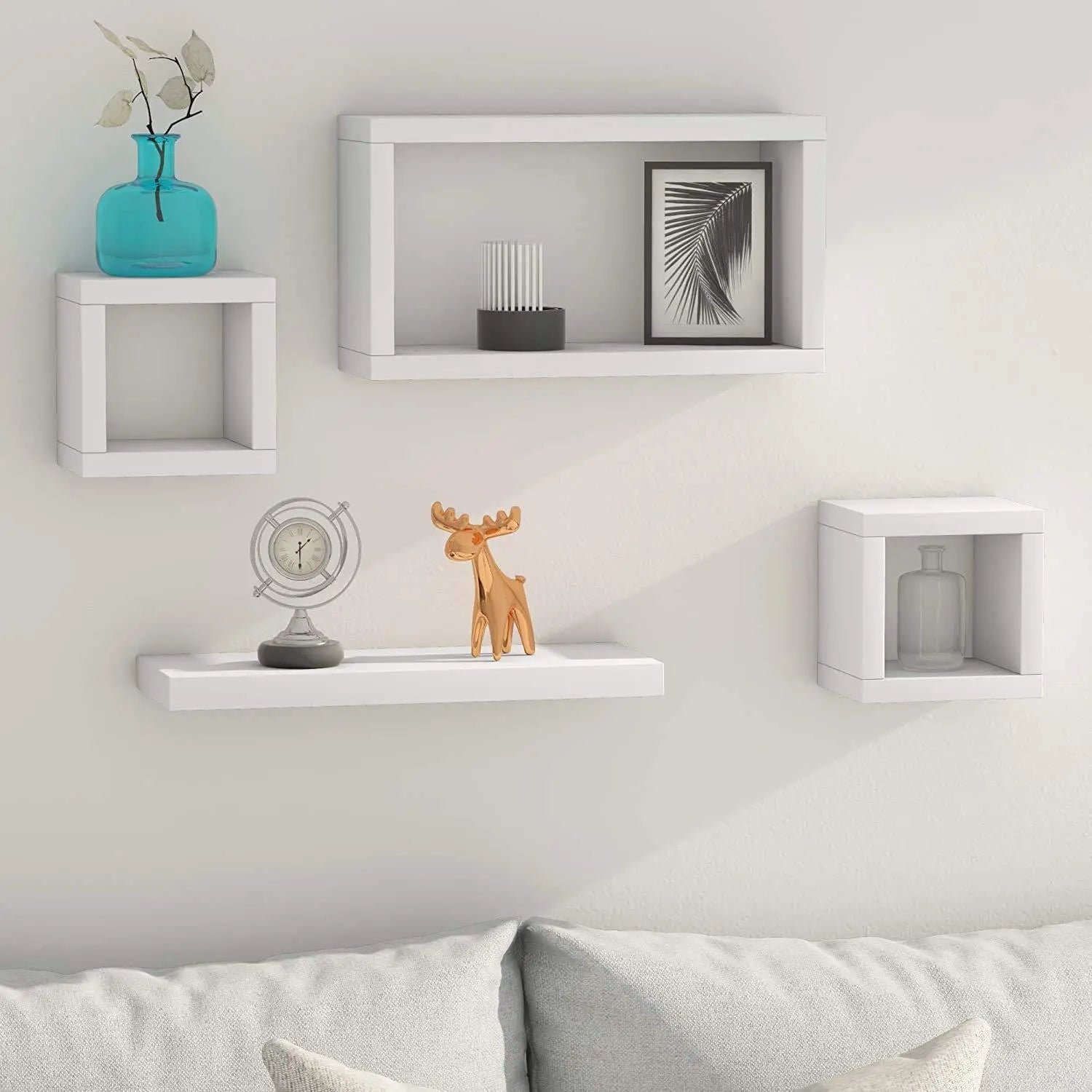 Floating Wall Shelf Wall Mounted Bookcase - Ouch Cart
